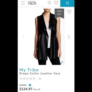 100% Leather Sleeveless Vest (size: XS)